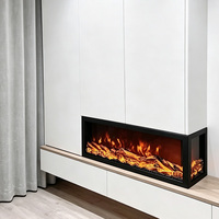 LUXUAN 220V Chauffage électrique encastrable moderne multicolore à LED pour intérieur avec télécommande et thermostat réglable pour la maison