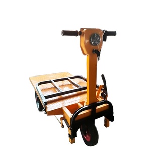Chariot plat électrique Offre Spéciale petit chariot à plat de poussée de main mini chariot flexible à 3 roues de transport - Product Image 1