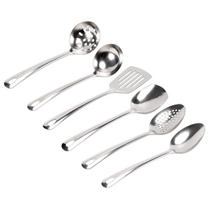 Household Stainless Steel Spatulas, Cookware, High Temperature Resistant, Rust-proof Soup Ladles, Slotted Spoons - Product Image 2