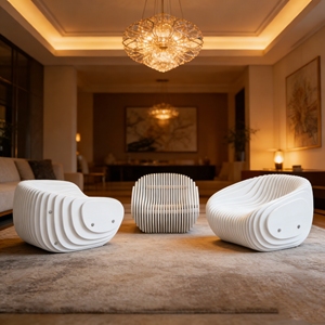 Banco de Madera Hecho a Mano Y521, Ligero, Creativo, Segmentado, para Sala de Espera, Recepción de Oficina, Galería, Exhibición de Arte - Product Image 3