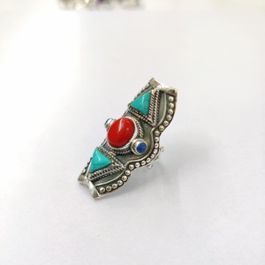 Bague multi-pierres en argent sterling 925, bague en pierres précieuses, collection artisanale multi-pierres, bagues fines, bijoux en argent, prix de gros - Product Image 5