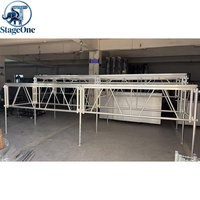 Scène modulaire portable en aluminium avec pieds réglables en hauteur, imperméable, pour extérieur, pour DJ, mariage, fête