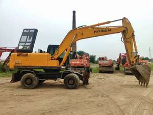 Excavadora de cadenas Hyundai original 90% nueva de 21 toneladas 210w-9s usada con motor, bomba y caja de cambios - Alta eficiencia - Product Image 2