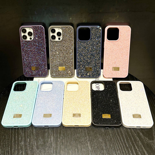 Luxury Colored Crystal Diamond Phone Case for iPhone 16 Pro Max 17 15 14 13 12 TPU PC Fashion Protect Back Cover Shell