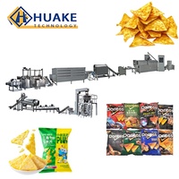 Ligne de production automatique de chips de maïs triangulaires Doritos, extrudeuse à double vis pour la fabrication de chips