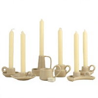 Porte-bougie conique en céramique de style nordique, bougeoir en céramique en gros pour la décoration de table de mariage et de fête