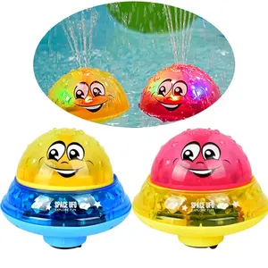 Bath Toys Ufo Style Spray Water Rotate mit Light Shower Kids Toys für Children Toddler Swimming Party Bathroom LED Light Toys