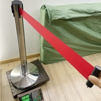 Poteau de file d'attente de poteau de barrière de contrôle de foule de ceinture rétractable en acier inoxydable 201