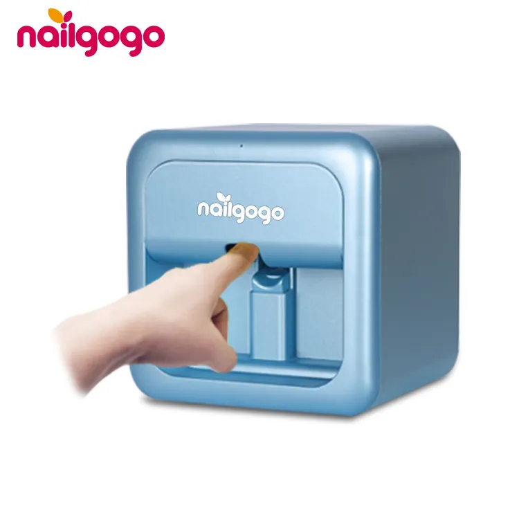 Nailgogo-mini máquina 3D para uñas, Imagen digital o2 portátil, software de pintura móvil, máquina de Arte de uñas, impresora de uñas