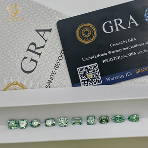 Turquoise màu mossanite kim cương hình bầu dục/Công chúa/Cushion cut vvs moissanite GRA giấy chứng nhận lỏng moissanite đá quý - Product Image 2