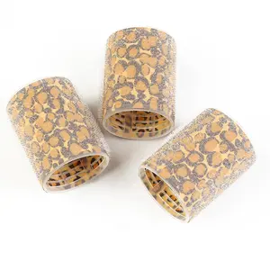 Easy to use DIY curl design tool suitable for home salon yellow leopard print hair Rollers