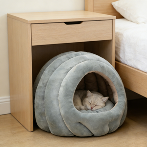 Cama para Mascotas, Tipo Cueva, Portátil, de Invierno, con Diseño Sólido y Moderno, Resistente y Lavable, Venta al Por Mayor de Fábrica - Product Image 5