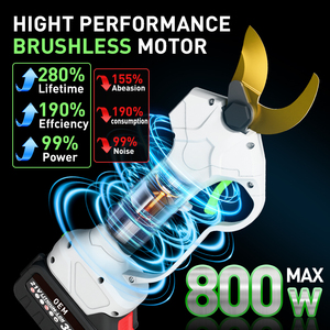 Tesoura de Poda Elétrica Sem Fio de Alta Potência DTWA1-0021 com Lâmina SK5 e Display Digital - Product Image 4