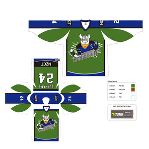 Maglia da Hockey su Ghiaccio Traspirante con Stampa Sublimatica - Personalizzabile con Nomi e Numeri <span class=keywords><strong>di</strong></span> <span class=keywords><strong>Squadra</strong></span>/Giocatore, Design Reversibile, 100% dal Produttore Cinese - Product Image 5