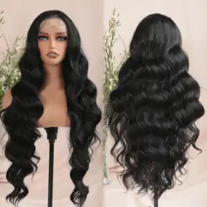 KEMY HAIR New Arrival 6*13 Synthetic HD Lace Wig Premium Heat Resistant Fibre Wholesale Loos Wave Synthetic Wigs for Black Women