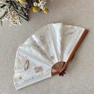 Abanicos Plegables de Mano, Abanicos de Lona y Madera Vintage, Abanicos Blancos Artesanales para Bodas, Fiestas y Decoración del Hogar - Product Image 6