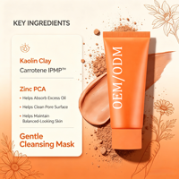 Masque de boue pour le soin des pores à séchage rapide en 3 minutes Carrotene IPMP |   Kaolin Zinc PCA |   Réduit les pores et le sébum |   Effet rafraîchissant |   Vegan Face
