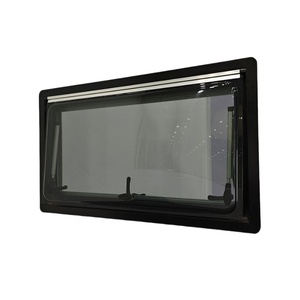 MAYGOOD, suministro de fábrica, esquina cuadrada, 1450x550mm, autocaravana, ventana de remolque de viaje con marco de aluminio y cortina - Product Image 1