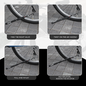 Pompe à vélo portable haute pression BOMB en alliage d'aluminium avec valves Presta/Schrader, design léger - Product Image 6