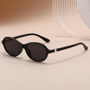 Oval <b>Sunglasses</b> Brown <b>Frame</b> PC Lens UV400 Protection For Women <b>Small</b> Faces - Product Image 3