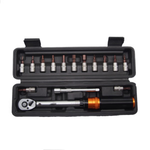 15Pcs <b>Set</b> <b>Torque</b> Wrench <b>Set</b> 1/4 Inch Drive 2-24Nm Dual Direction with Bit Sockets and for Maintenance - Product Image 2