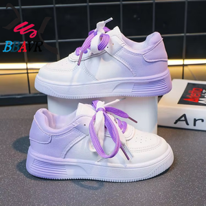 Zapatos Deportivos para Mujer, Blancos, Primavera-Otoño 2025, Nuevos, Planos, Casuales, Impermeables, con Malla, Cordones, Parte Superior de PU, Estilo PVC - Product Image 2