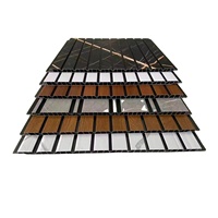 Panneaux de plafond modernes en PVC, imitation bois, rainurés, étanches et ignifuges, alternative au faux plafond tendu pour la maison et l'hôtellerie