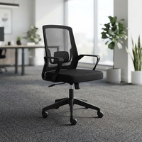 Chaise de bureau pivotante moderne et confortable en maille avec dossier réglable en hauteur pour la maison et l'utilisation informatique