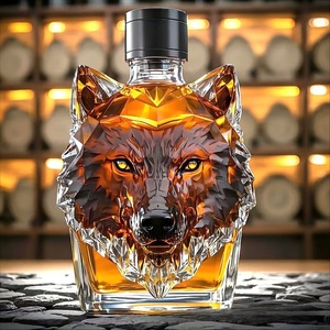 <span class=keywords><strong>Botella</strong></span> <span class=keywords><strong>de</strong></span> Cristal Pequeña para Whisky o <span class=keywords><strong>Vodka</strong></span>, con Grabado Exquisito en Forma <span class=keywords><strong>de</strong></span> Cabeza <span class=keywords><strong>de</strong></span> Lobo, Personalizada, <span class=keywords><strong>de</strong></span> Alto Contenido <span class=keywords><strong>de</strong></span> Boro y Silicio - Product Image 1