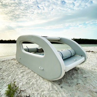 Catamaran Maison Gonflable Personnalisé en PVC, Catamaran Yacht à Ponton Plat pour Loisirs Familiaux et Usage Touristique