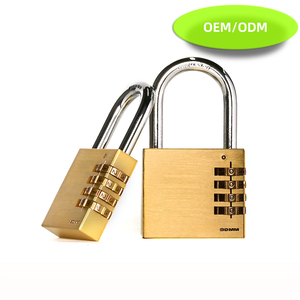 Cadenas antivol en laiton Anin 60 mm avec logo personnalisé, combinaison à 4 chiffres, roulement à billes carré, pour bagages, casiers, coffres et entrepôts - Product Image 2