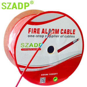 Màu Đỏ/màu cam 2C 1.5mm2 2.5mm2 rắn đồng trần 2 lõi lá chắn an ninh báo cháy đánh giá Cáp kháng - Product Image 2