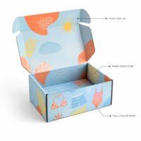 Boîte d'expédition plate en carton mince personnalisée avec fermeture magnétique et pelliculage mat pour cartes postales, photos et emballages cadeaux