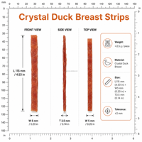 Crystal Duck Shreds Soft Duck Jerky Camilan Anjing Gliserin Alami Makanan Kering Hewan Peliharaan Tinggi Protein Bebas Biji-bijian Pengiriman Cepat OEM
