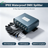 Amplificateur de signal DMX 8 canaux YINUO, étanche IP65, contrôle d'éclairage de scène extérieur, répartiteur-booster DMX512