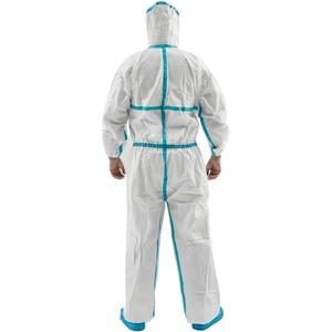 Macacões Descartáveis Junlong para Sala Limpa, Microporosos, Respiráveis, Impermeáveis, Antiestáticos, Costuras Reforçadas para Uso Biológico - Product Image 4