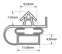 Fabricant de profilés d'extrusion en PVC pour joints de porte de congélateur magnétiques OEM