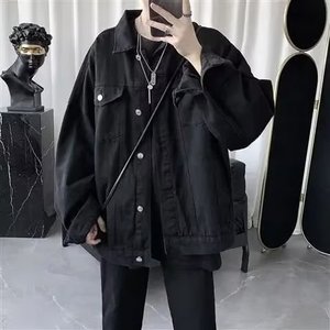 Chaqueta vaquera vintage con grafitis para niños, estilo holgado y atractivo, para primavera, estilo urbano, abrigos de mezclilla para hombre - Product Image 5