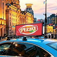 Affichage publicitaire LED P5 couleur double face pour toit de taxi, texte et graphiques dynamiques, mobile monté sur véhicule, 4G WiFi IP65