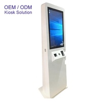 Kiosque d'hôtel 27 et 32 pouces pour l'enregistrement et le départ automatiques, avec distributeur de cartes de chambre RFID et terminal de paiement PAX, pour l'Australie