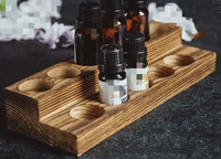 Support de présentation d'huiles essentielles en bois sur 3 niveaux, organisateur d'huiles essentielles en bois pour 17 flacons