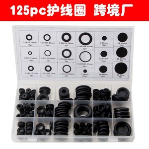 Black O Ring Seal Gasket Assortment 125pc Cooling System Coil Protector Set - Product Image 5