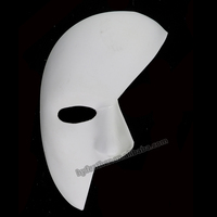 Topeng pesta lucu setengah wajah plastik untuk perlengkapan pesta liburan karnaval kostum Cosplay Aksesori Halloween kerajinan DIY