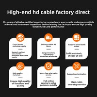 Câble DisplayPort 1.4 transfrontalier 8K/60Hz à conducteur en cuivre pour connexion HD de l'ordinateur à la télévision ou au projecteur