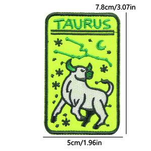 Nuovo ricamo segni zodiacali Applique ferro Girly su oroscopo patch per abbigliamento cappello - Product Image 2