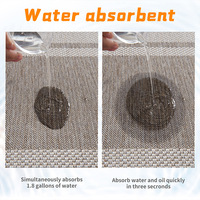 Tapis de cuisine moderne de luxe anti-fatigue, imperméable, antidérapant, en polyester tissé, d'épaisseur moyenne pour un usage domestique