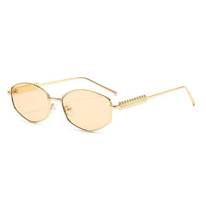 Gafas de Sol <span class=keywords><strong>Hexagonales</strong></span> Exquisitas para <span class=keywords><strong>Mujer</strong></span>, Novedad 2026, Elegantes Gafas de Metal Dorado, Modernas, Retro, para Uso Diario, Fiestas, Diseño de Moda - Product Image 3