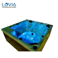 Bain à remous acrylique LOVIA à vente directe, avec éclairage LED Balboa, baignoires et spas à économie d'énergie pour l'extérieur