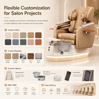 Fauteuil de pédicure électrique de luxe avec fonction de massage corporel complet, fauteuil de spa pour les pieds avec rouleaux Shiatsu pour salon de beauté et spa haut de gamme