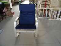 Chaise de loisirs inclinable en bois courbé moderne avec nouveau mobilier de maison de style panneau en tissu pour le salon